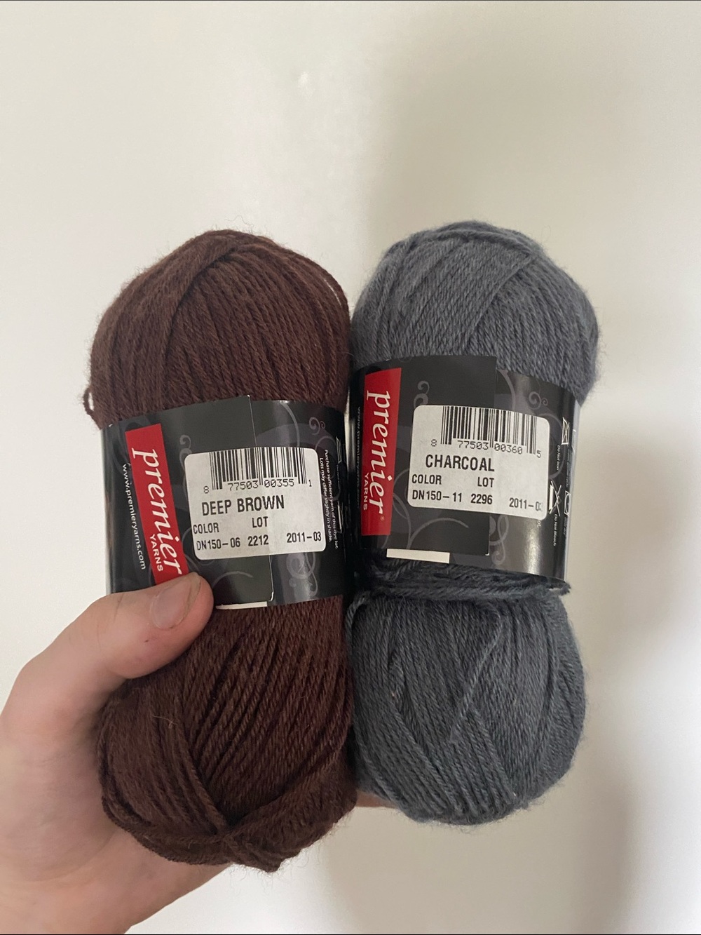 Premier Yarn Pair - Deep Brown & Charcoal Gray